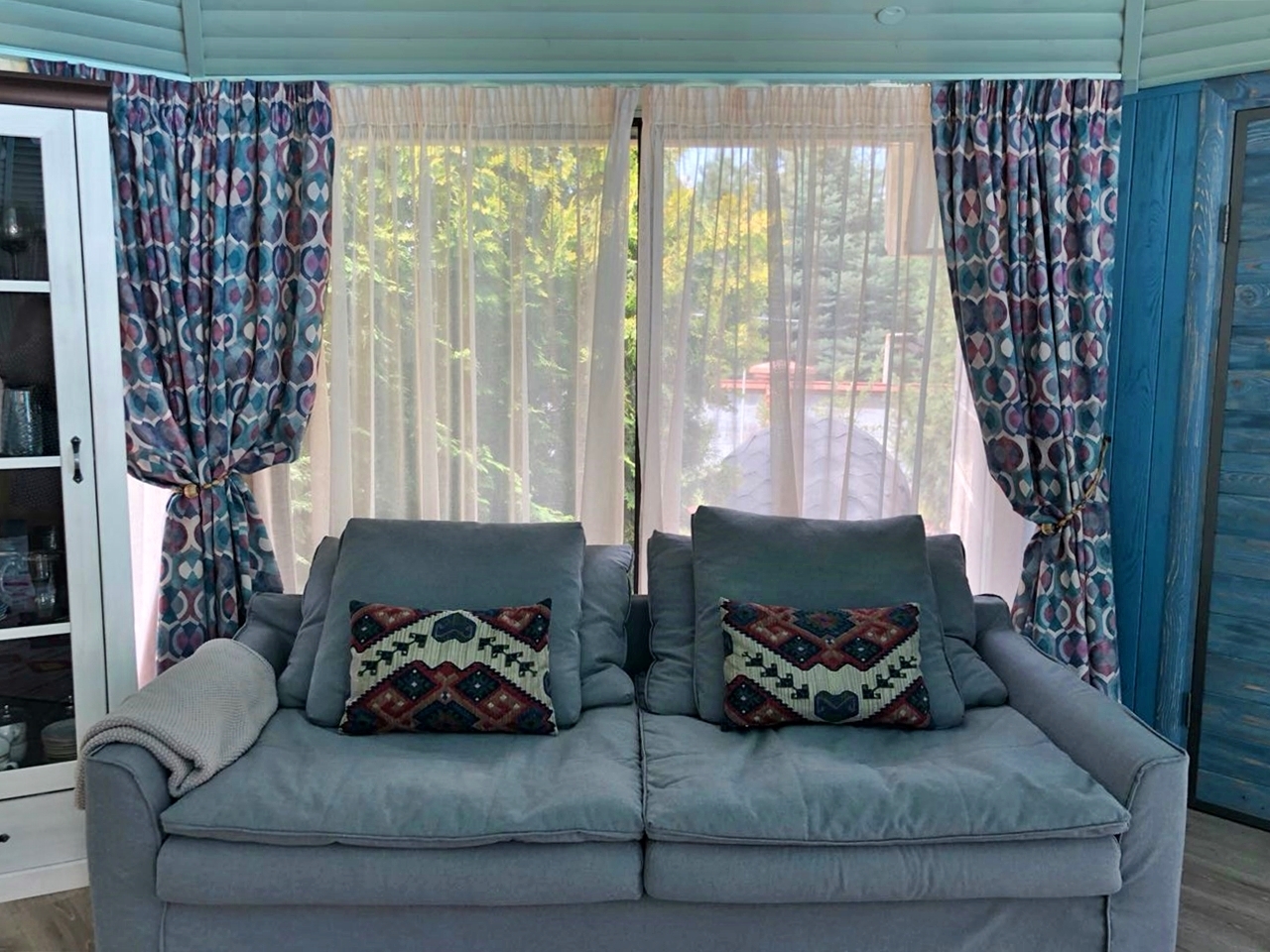 Шторы и тюль в беседку